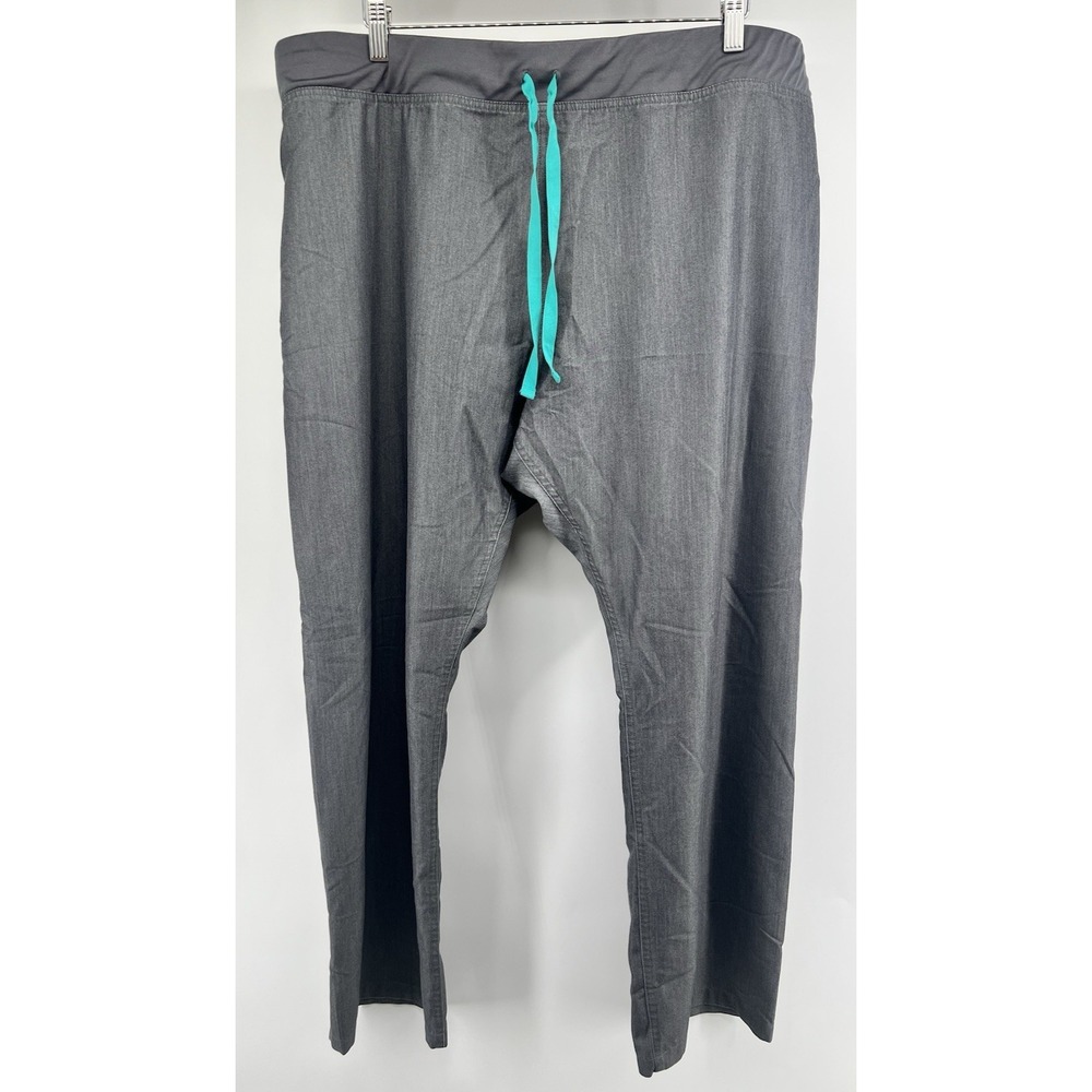 Figs Livingston Scrub Pants Womens XXL Heather Gray 42/31 Stretch T21003
